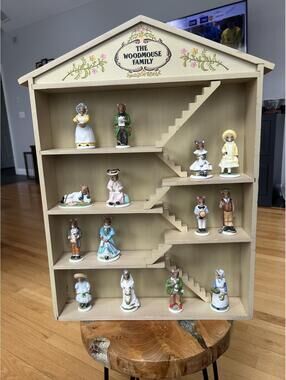 Franklin Mint Woodmouse Framed Family Tree 21 Porcelain Mice With Custom Display